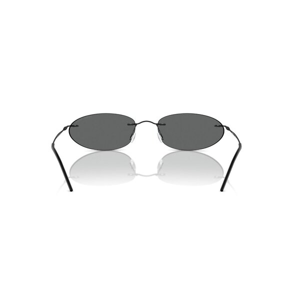 New GIORGIO ARMANI Black Rimless Round AR1508M 3001/87 Sunglasses Women - Picture 5 of 7